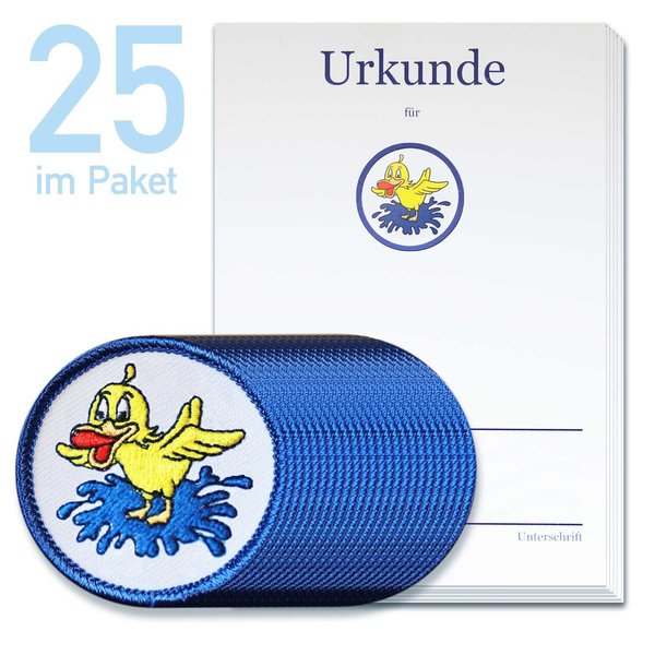 25er Paket Ente Abzeichen und Urkunden